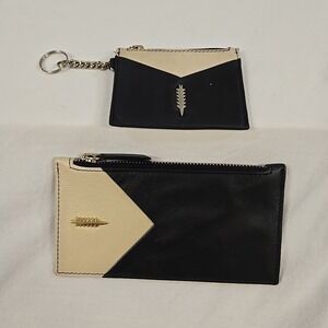 Thacker New York 2 Piece Set Genuine Leather Card Wallet And Card Case Keyring